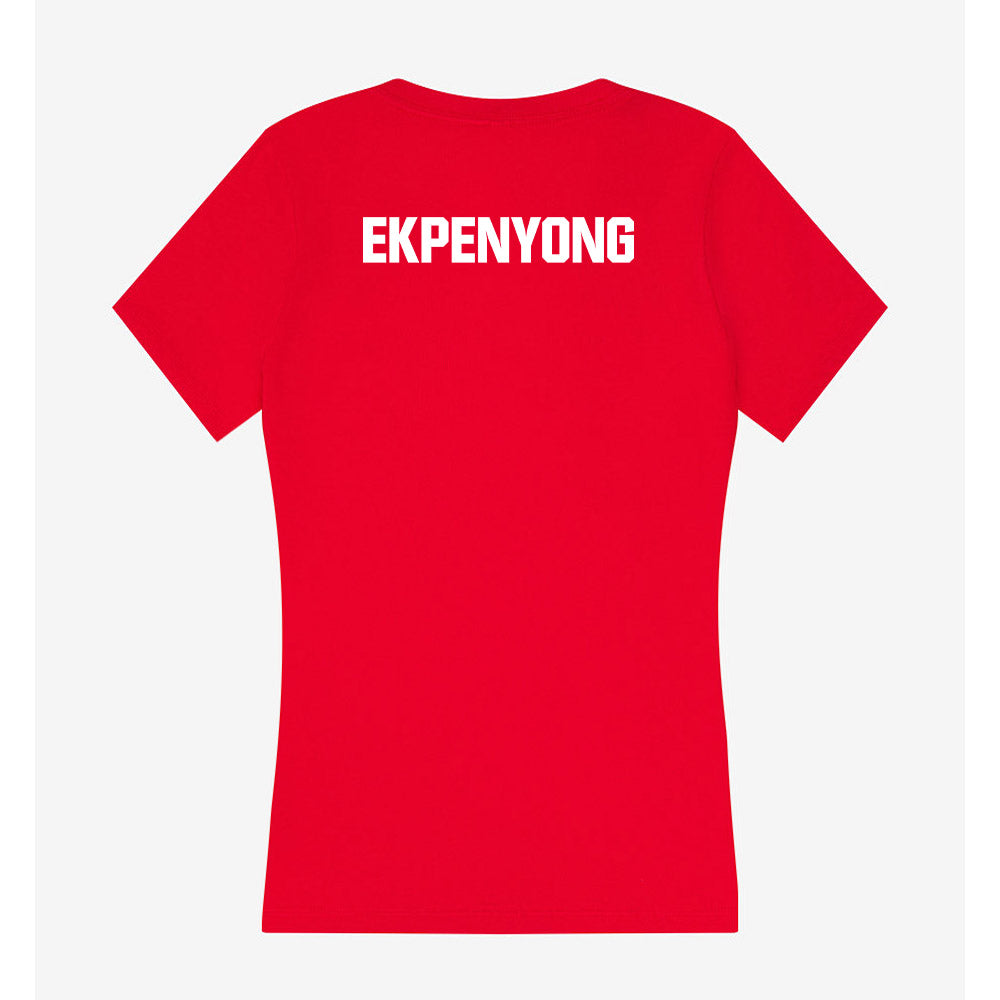 Liberty - NCAA Men's Tennis : David Ekpenyong - Women's V-Neck T-Shirt-1