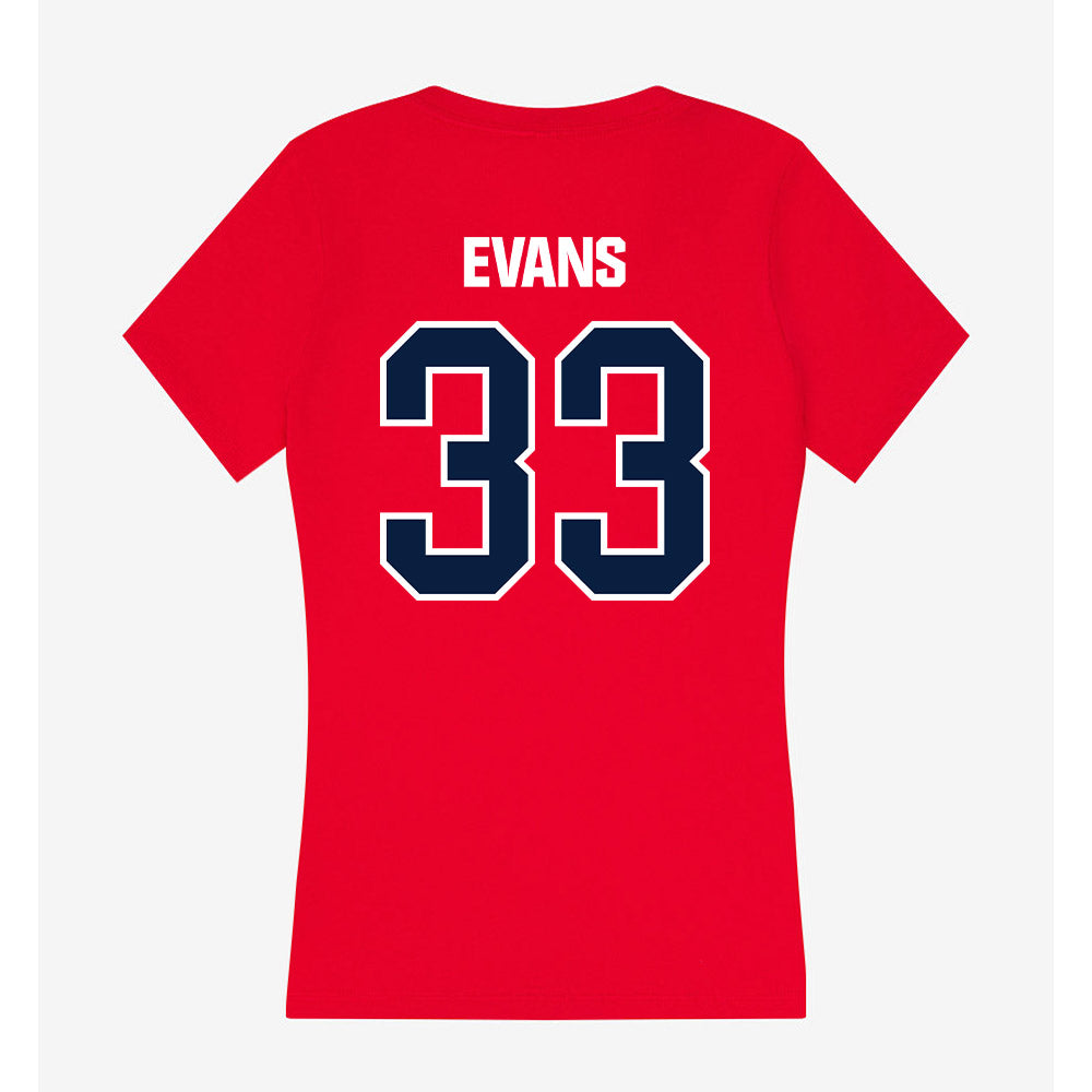 Liberty - NCAA Baseball : Jackson Evans - Women's V-Neck T-Shirt-1