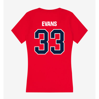Liberty - NCAA Baseball : Jackson Evans - Women's V-Neck T-Shirt-1