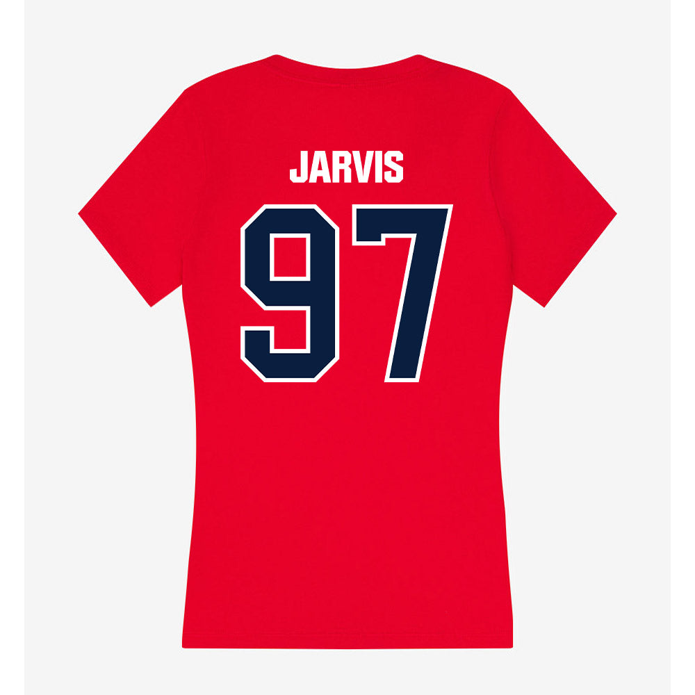 Liberty - NCAA Football : Mike Jarvis - Women's V-Neck T-Shirt-1