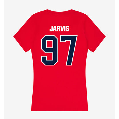 Liberty - NCAA Football : Mike Jarvis - Women's V-Neck T-Shirt-1