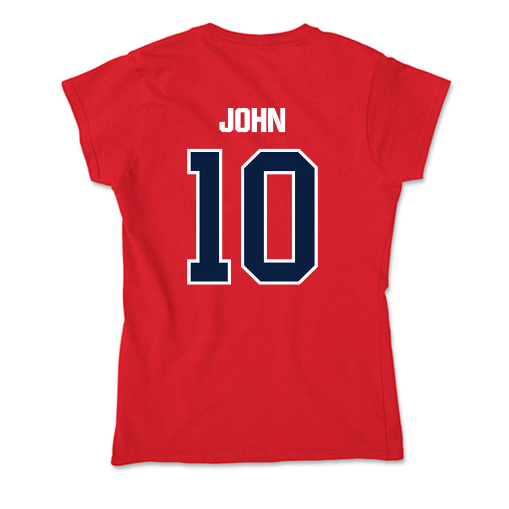 Liberty - NCAA Men's Soccer : Elijah John - Soft Style Women’s T-Shirt-1