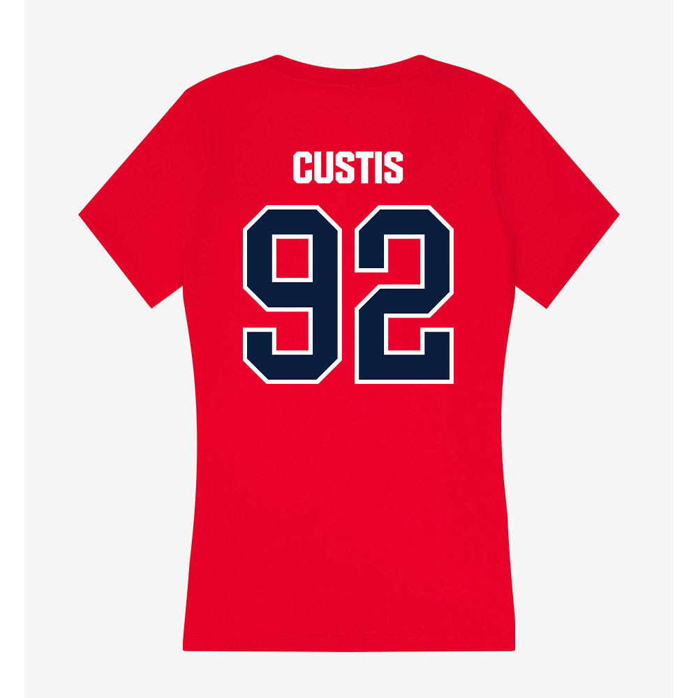 Liberty - NCAA Football : John Custis - Women's V-Neck T-Shirt-1