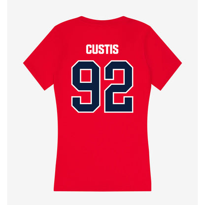 Liberty - NCAA Football : John Custis - Women's V-Neck T-Shirt-1