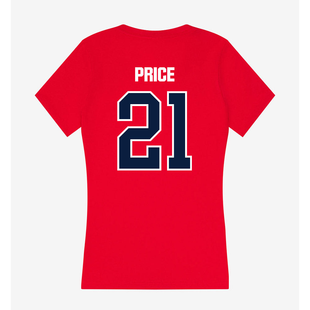 Liberty - NCAA Women's Lacrosse : Rilynn Price - Women's V-Neck T-Shirt-1