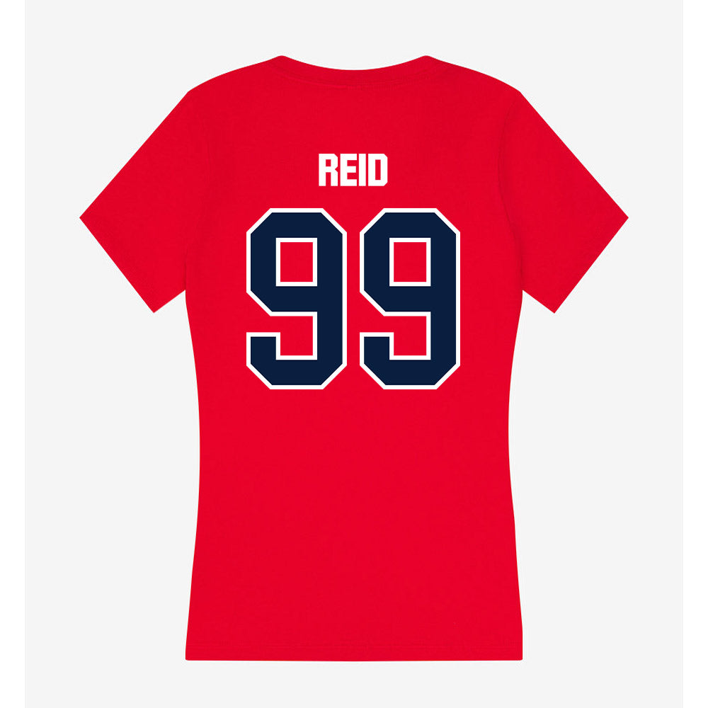 Liberty - NCAA Football : Xavier Reid - Women's V-Neck T-Shirt-1