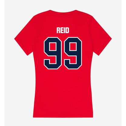 Liberty - NCAA Football : Xavier Reid - Women's V-Neck T-Shirt-1