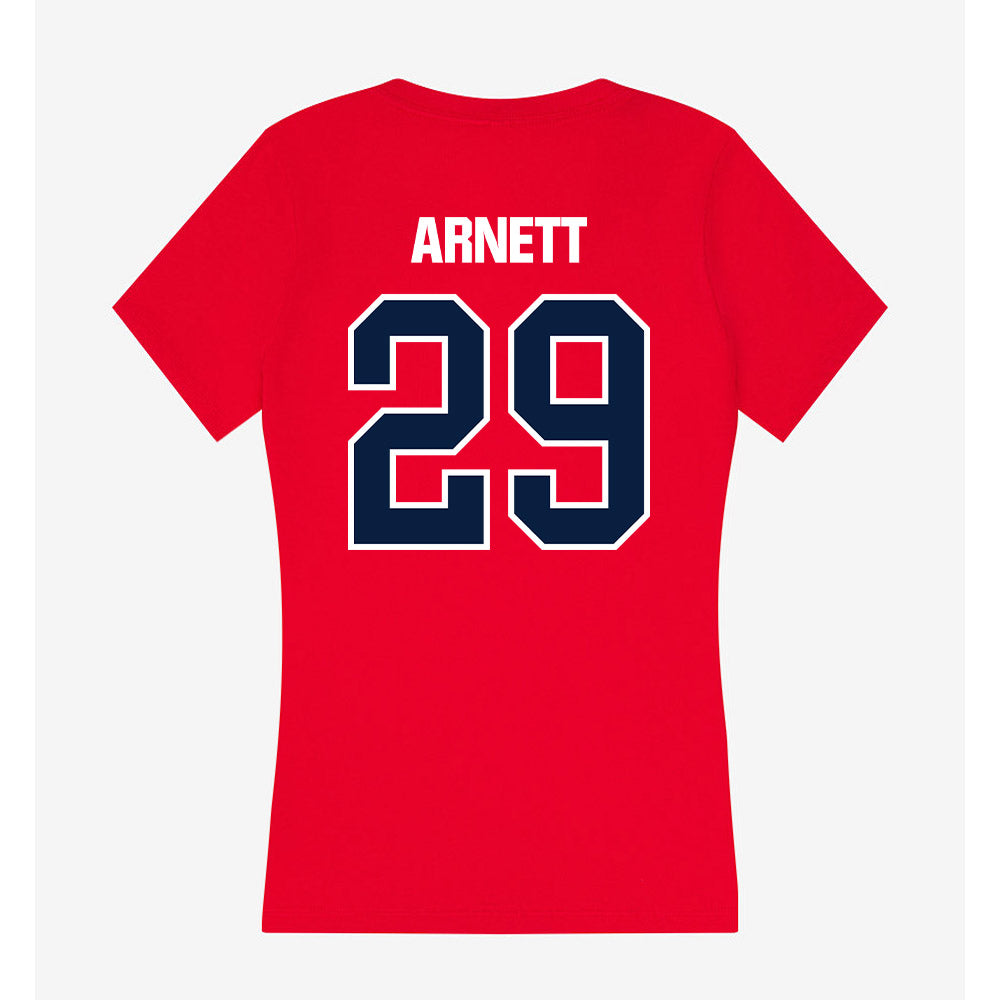 Liberty - NCAA Football : Tony Arnett - Women's V-Neck T-Shirt-1