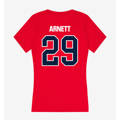 Liberty - NCAA Football : Tony Arnett - Women's V-Neck T-Shirt-1