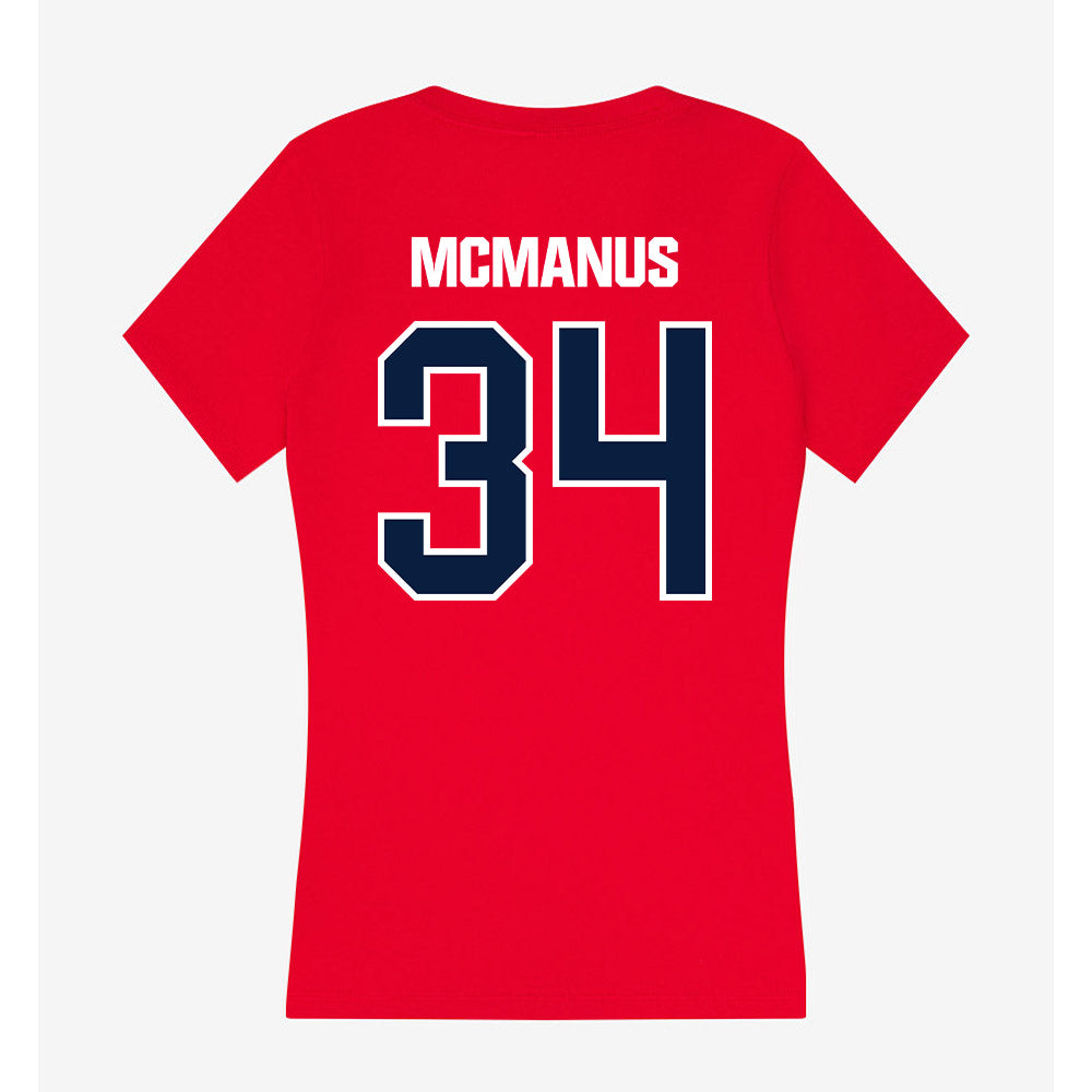 Liberty - NCAA Softball : Haley McManus - Women's V-Neck T-Shirt-1