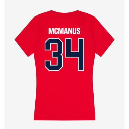 Liberty - NCAA Softball : Haley McManus - Women's V-Neck T-Shirt-1