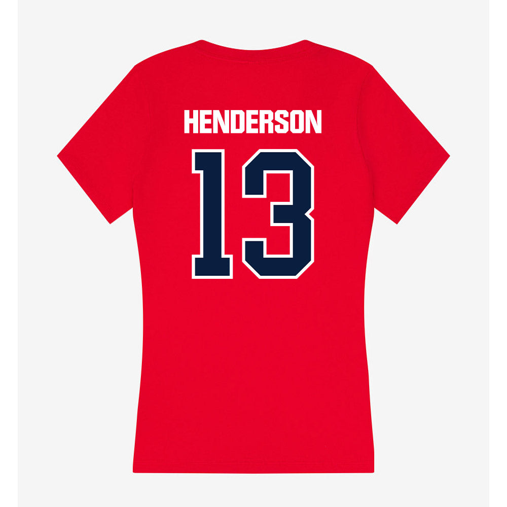 Liberty - NCAA Football : Jaylen Henderson - Women's V-Neck T-Shirt-1