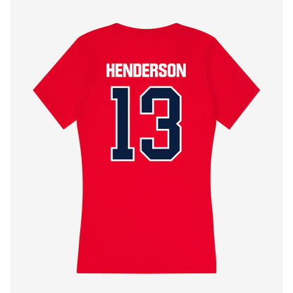 Liberty - NCAA Football : Jaylen Henderson - Women's V-Neck T-Shirt-1
