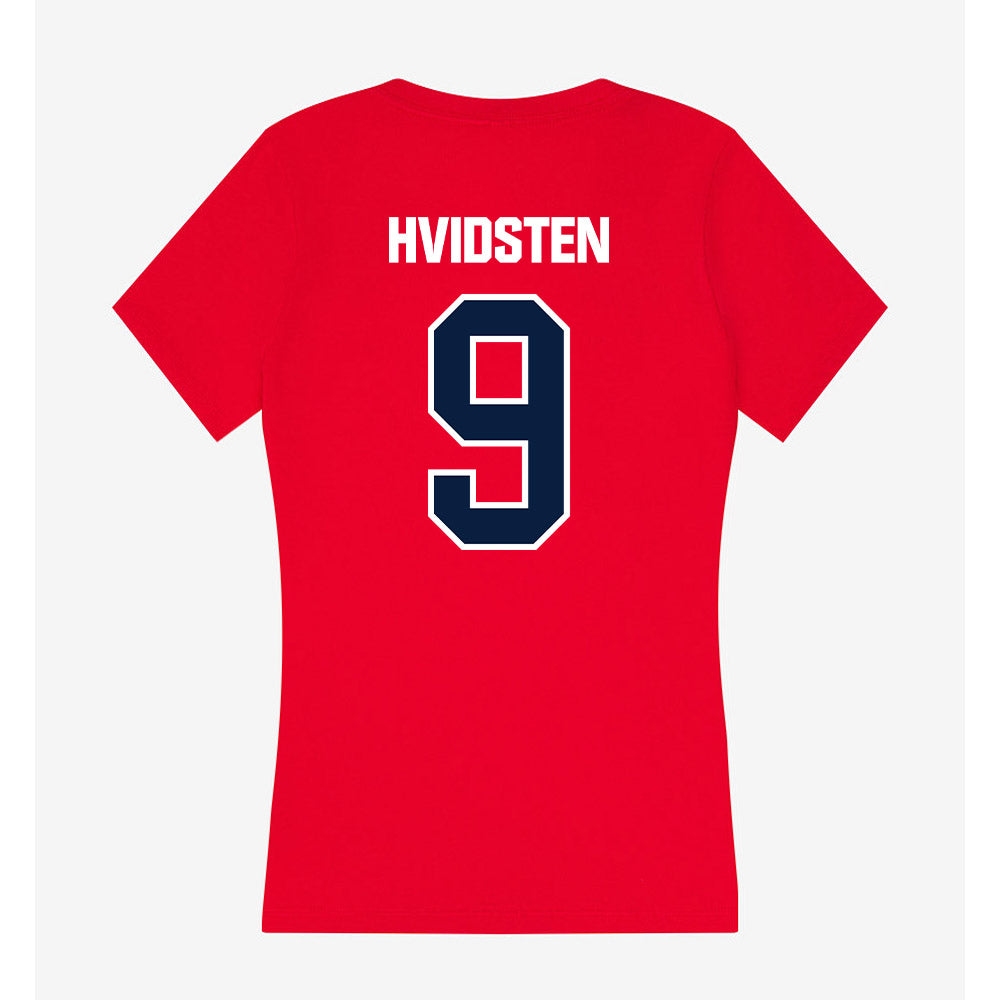 Liberty - NCAA Baseball : Kyle Hvidsten - Women's V-Neck T-Shirt-1