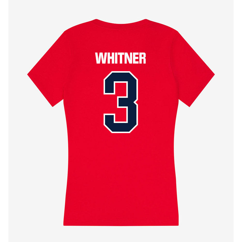 Liberty - NCAA Football : Ashton Whitner - Women's V-Neck T-Shirt-1