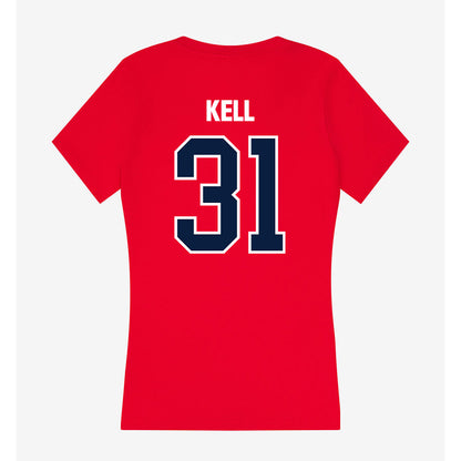 Liberty - NCAA Men's Soccer : Ethan Kell - Women's V-Neck T-Shirt-1
