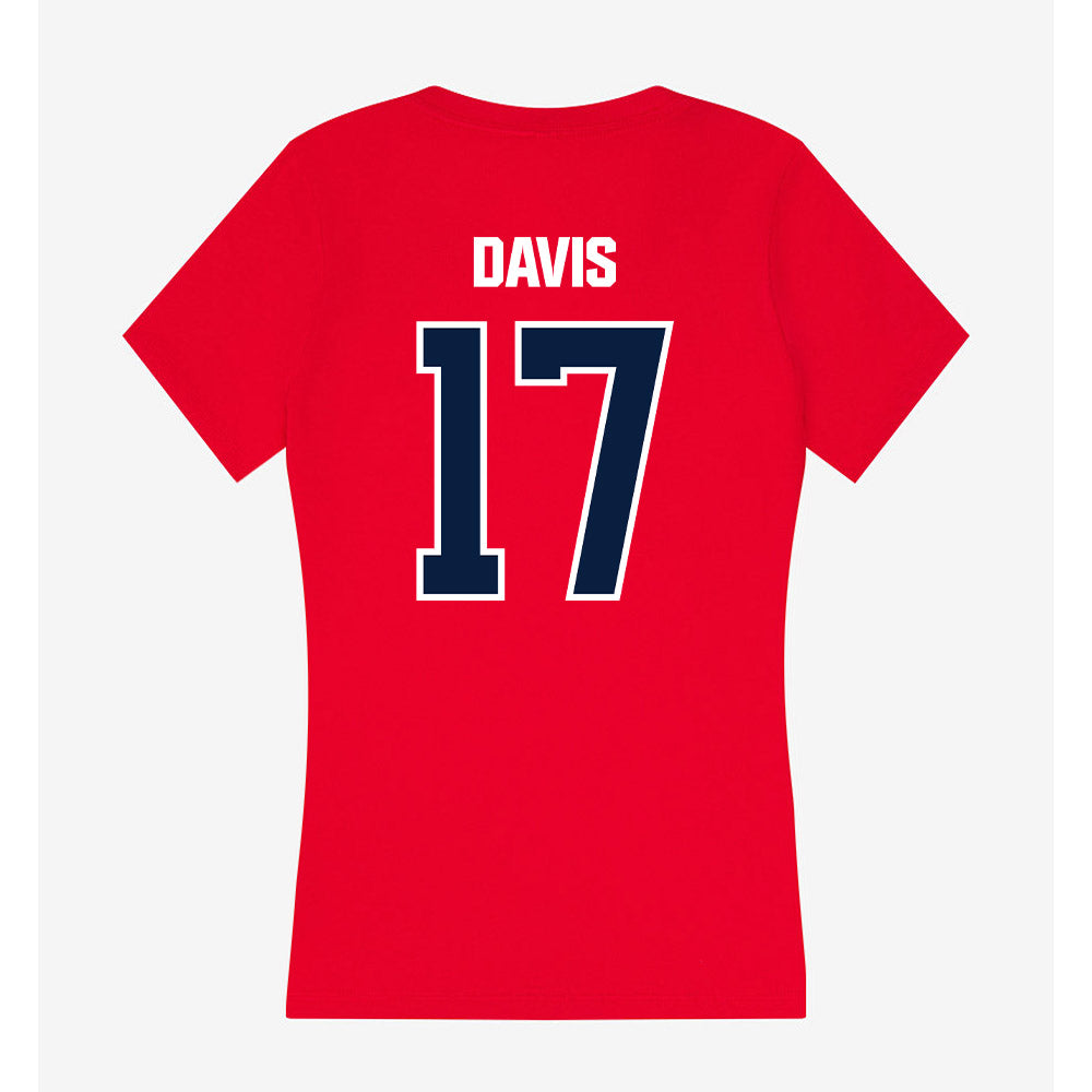 Liberty - NCAA Football : Jayden Davis - Women's V-Neck T-Shirt-1