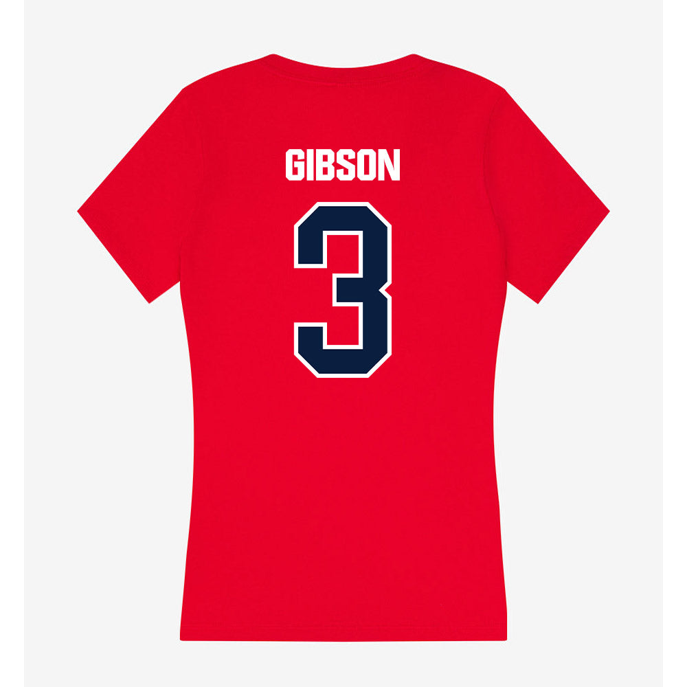Liberty - NCAA Baseball : Riley Gibson - Women's V-Neck T-Shirt-1