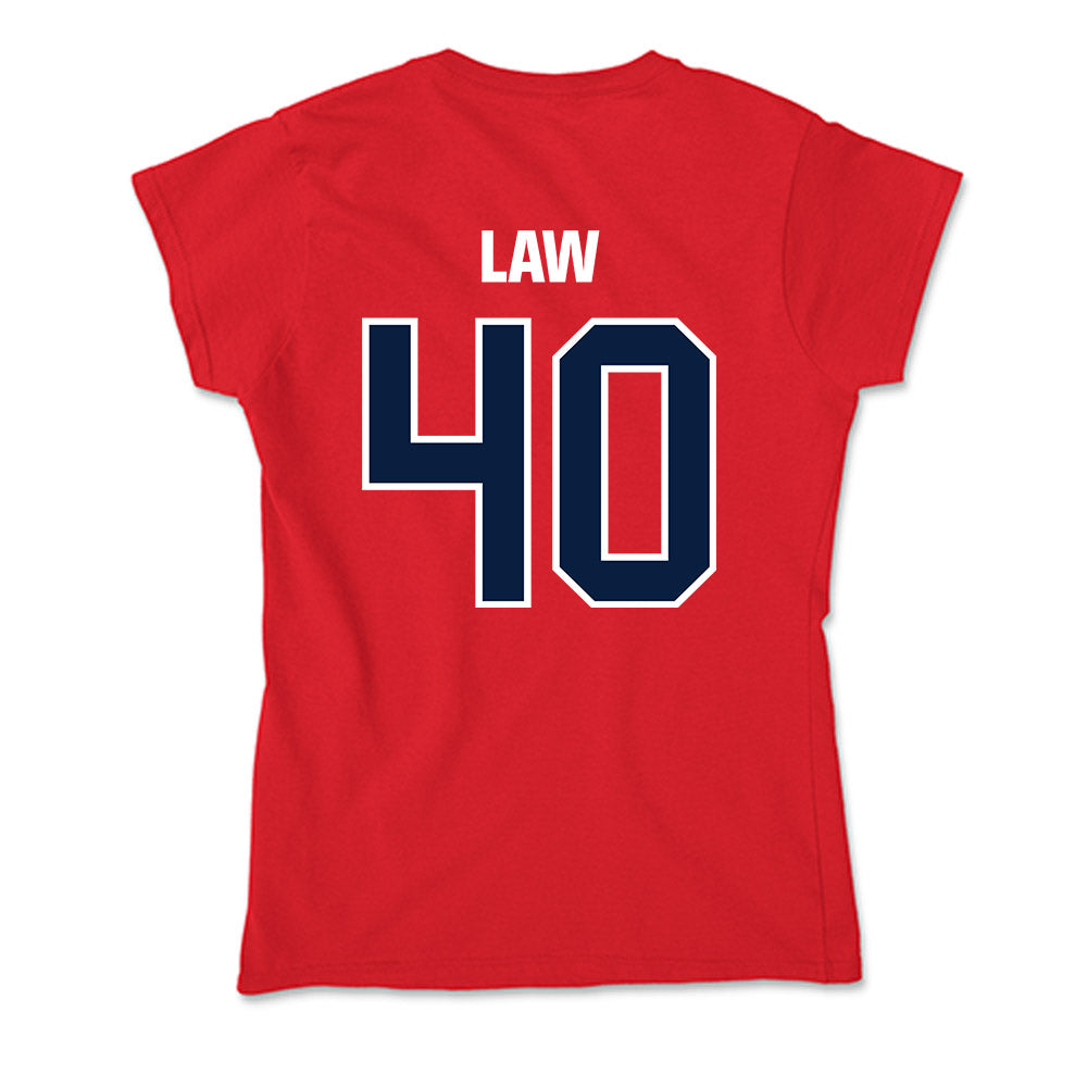 Liberty - NCAA Football : Christopher Law - Soft Style Women’s T-Shirt-1
