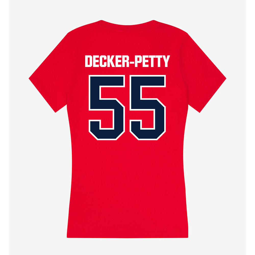 Liberty - NCAA Baseball : Aydan Decker-Petty - Women's V-Neck T-Shirt-1