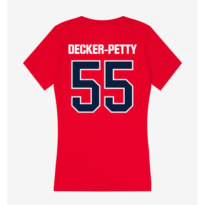 Liberty - NCAA Baseball : Aydan Decker-Petty - Women's V-Neck T-Shirt-1