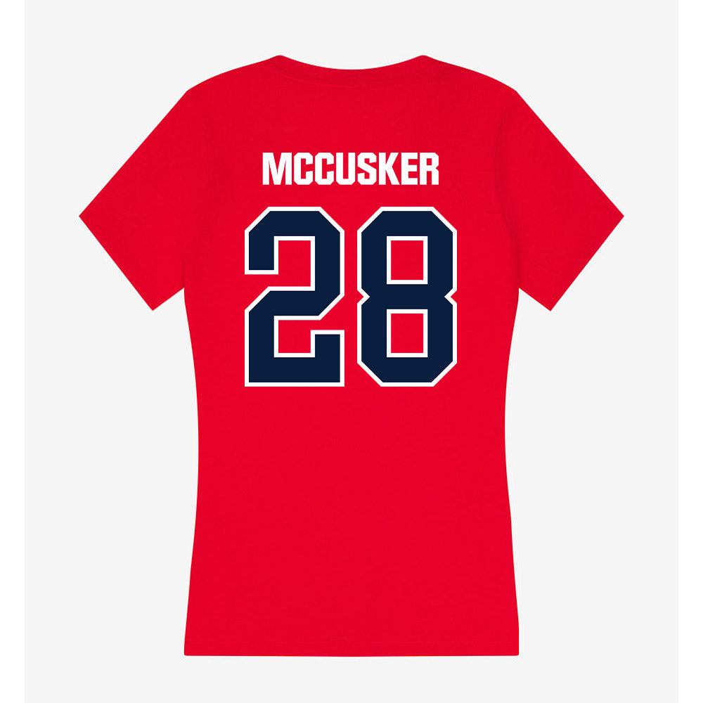 Liberty - NCAA Baseball : Joshua Mccusker - Women's V-Neck T-Shirt-1