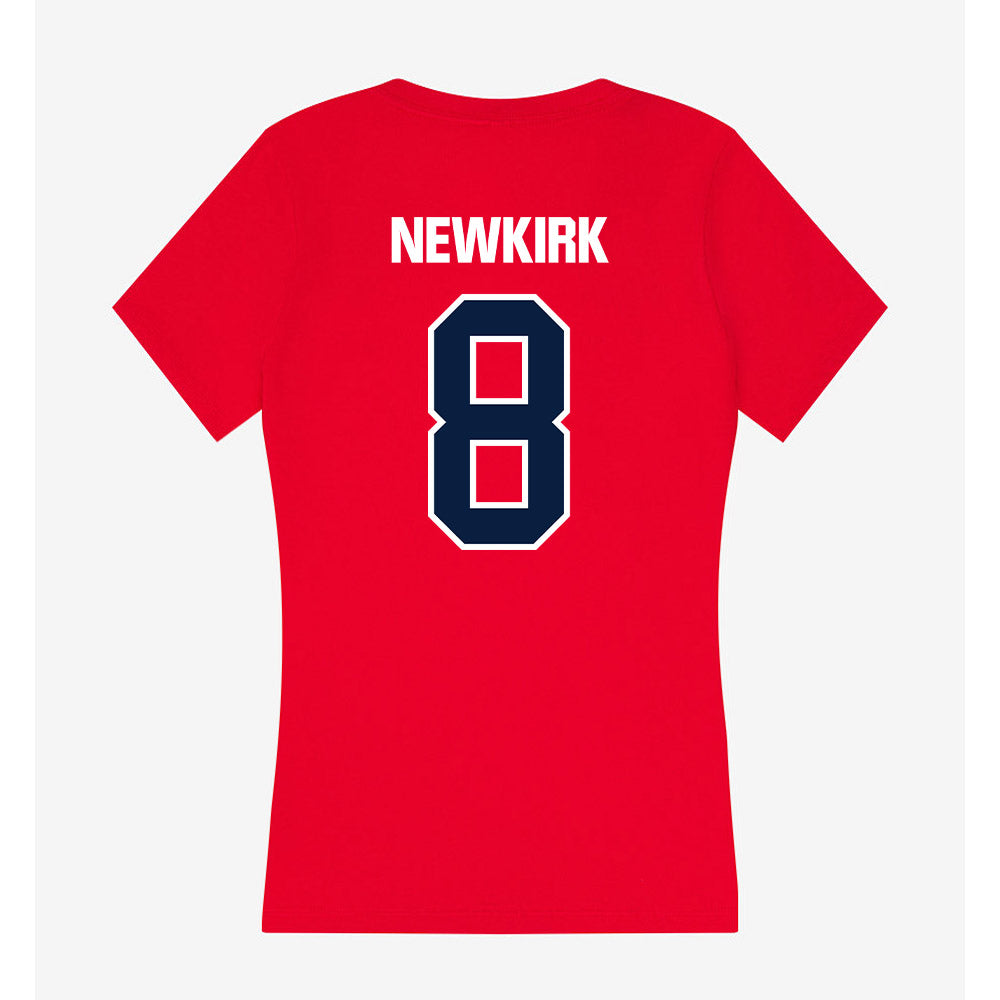 Liberty - NCAA Football : Nasir Newkirk - Women's V-Neck T-Shirt-1