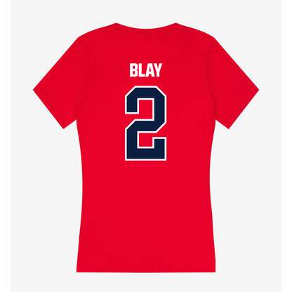 Liberty - NCAA Men's Soccer : Perry Blay - Women's V-Neck T-Shirt-1