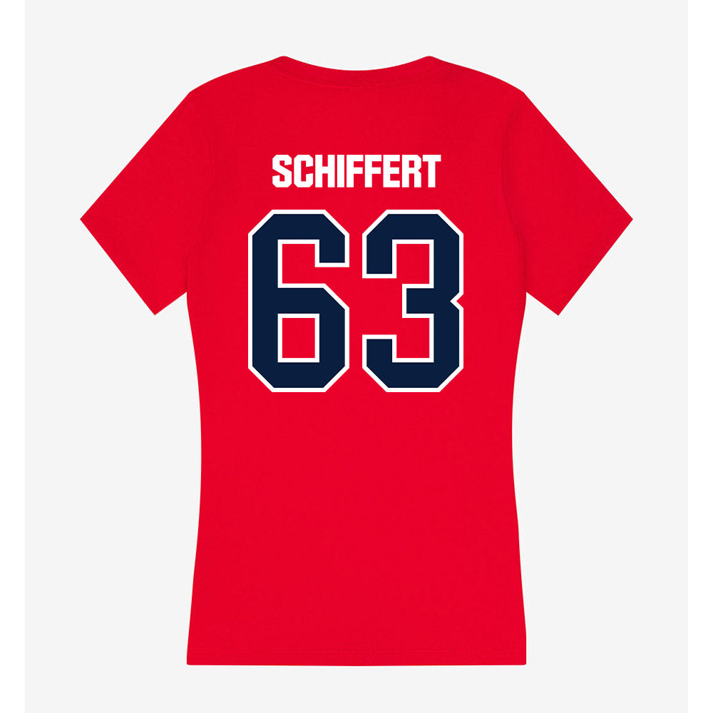 Liberty - NCAA Football : Daniel Schiffert - Women's V-Neck T-Shirt-1