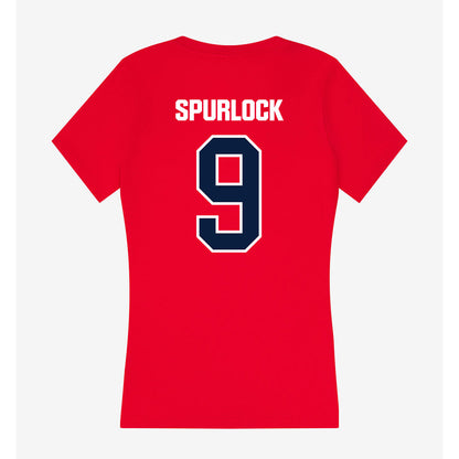 Liberty - NCAA Football : Deuce Spurlock - Women's V-Neck T-Shirt-1