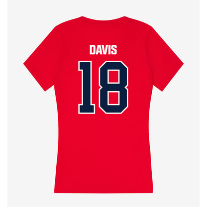 Liberty - NCAA Football : Jachin Davis - Women's V-Neck T-Shirt-1