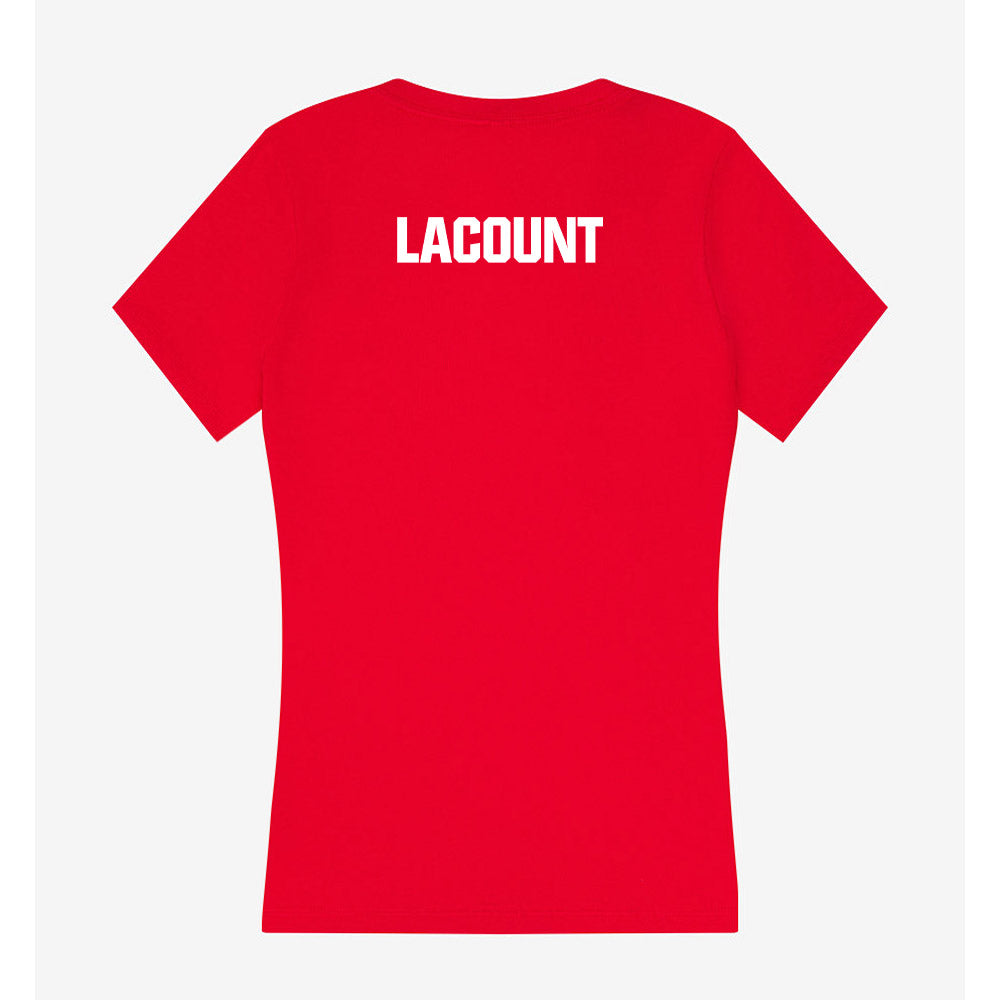 Liberty - NCAA Women's Swimming & Diving : Chloe LaCount - Women's V-Neck T-Shirt-1