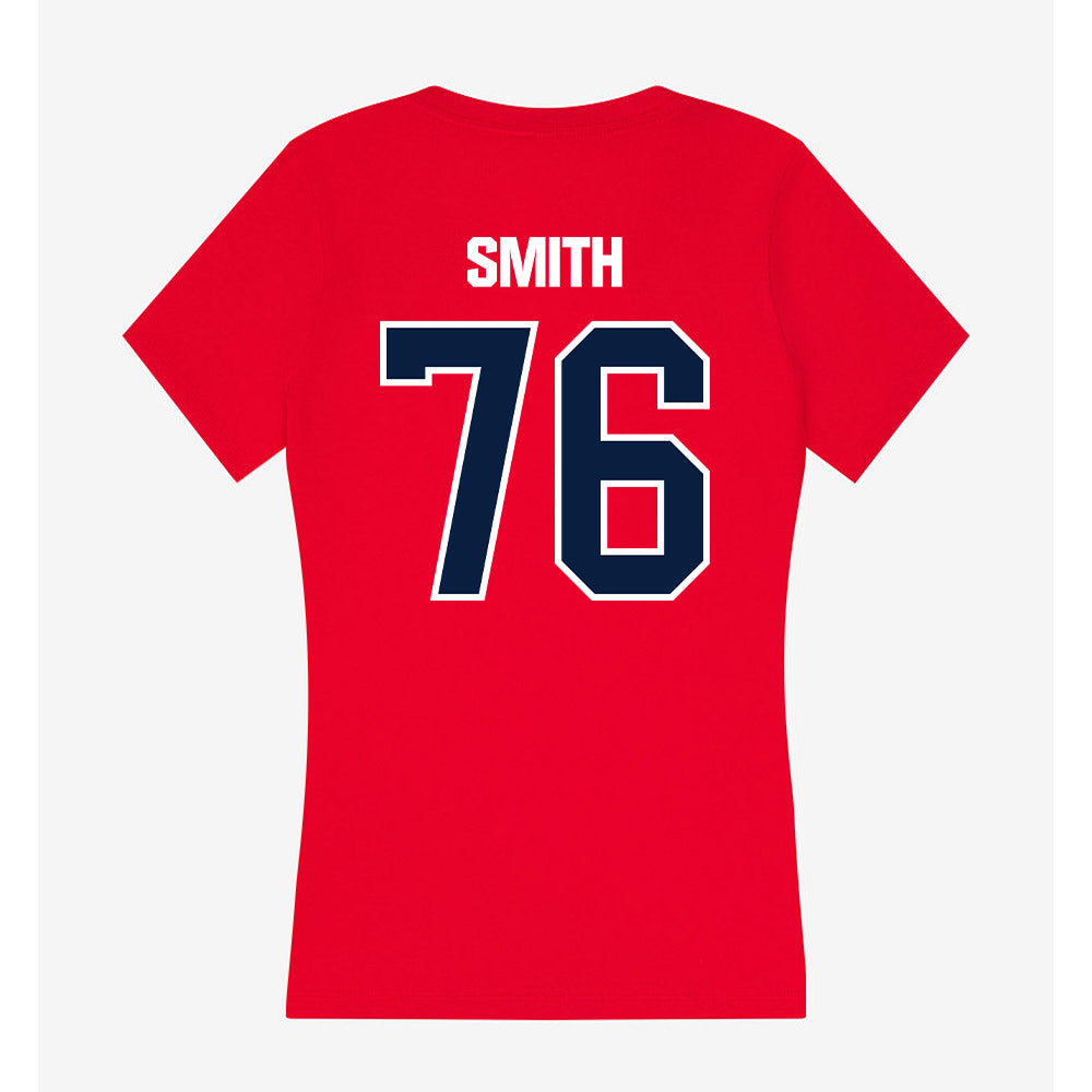 Liberty - NCAA Football : Gabe Smith - Women's V-Neck T-Shirt-1