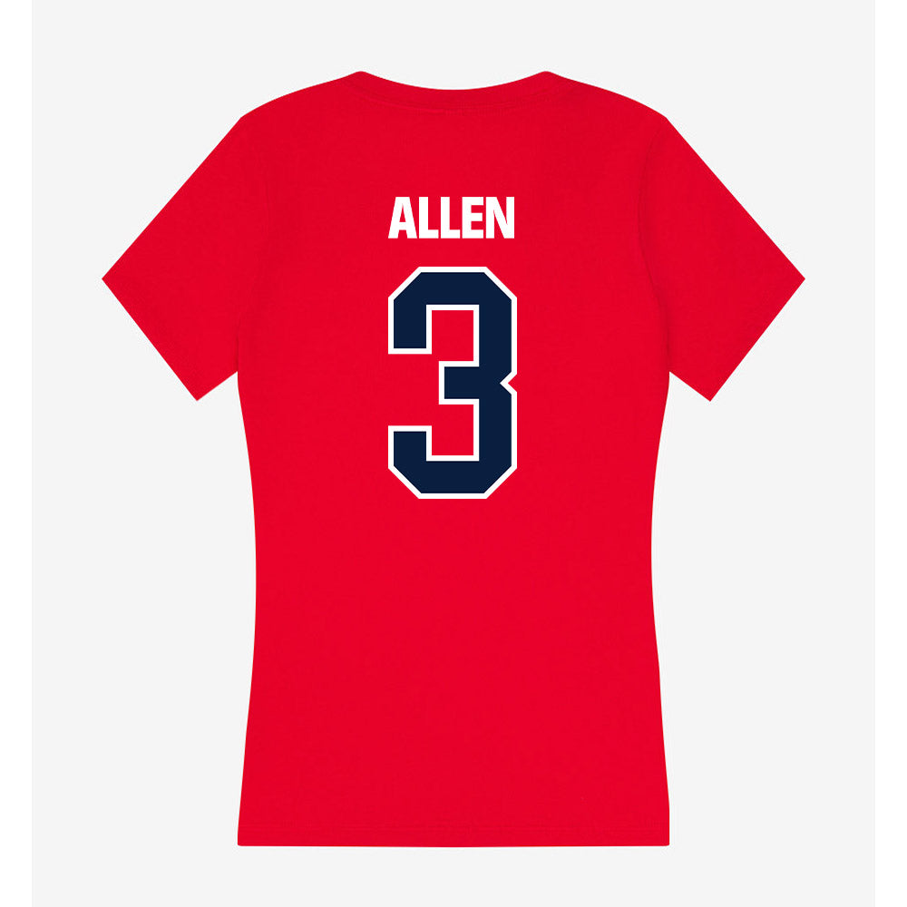 Liberty - NCAA Softball : Danner Allen - Women's V-Neck T-Shirt-1
