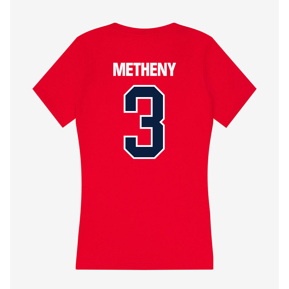 Liberty - NCAA Men's Basketball : Kaden Metheny - Women's V-Neck T-Shirt-1