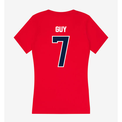 Liberty - NCAA Football : Izaiah Guy - Women's V-Neck T-Shirt-1