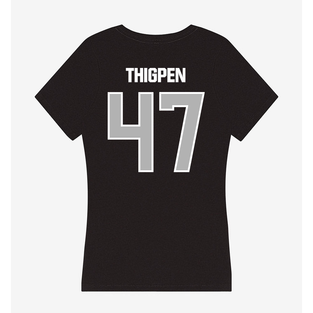 Troy - NCAA Baseball : Noah Thigpen - Women's V-Neck T-Shirt-1