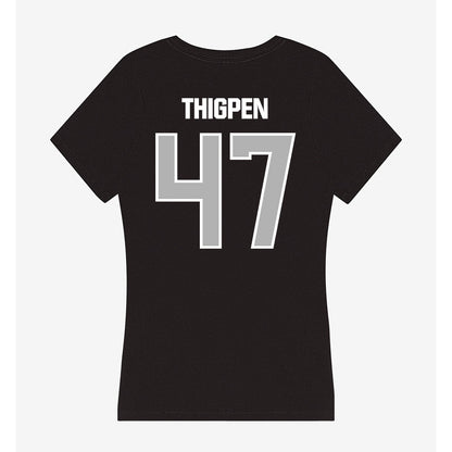 Troy - NCAA Baseball : Noah Thigpen - Women's V-Neck T-Shirt-1