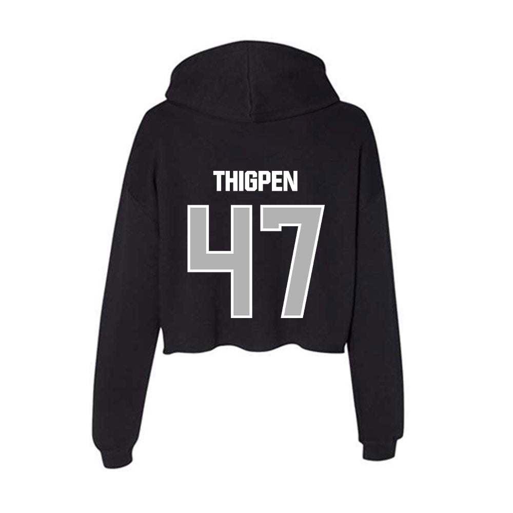 Troy - NCAA Baseball : Noah Thigpen - Women's Crop Fleece Hoodie-1