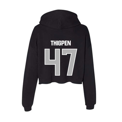 Troy - NCAA Baseball : Noah Thigpen - Women's Crop Fleece Hoodie-1
