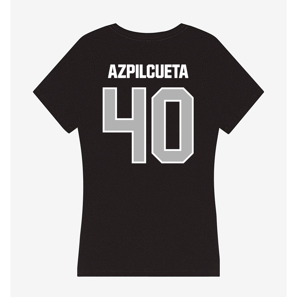 Troy - NCAA Baseball : Nico Azpilcueta - Women's V-Neck T-Shirt-1