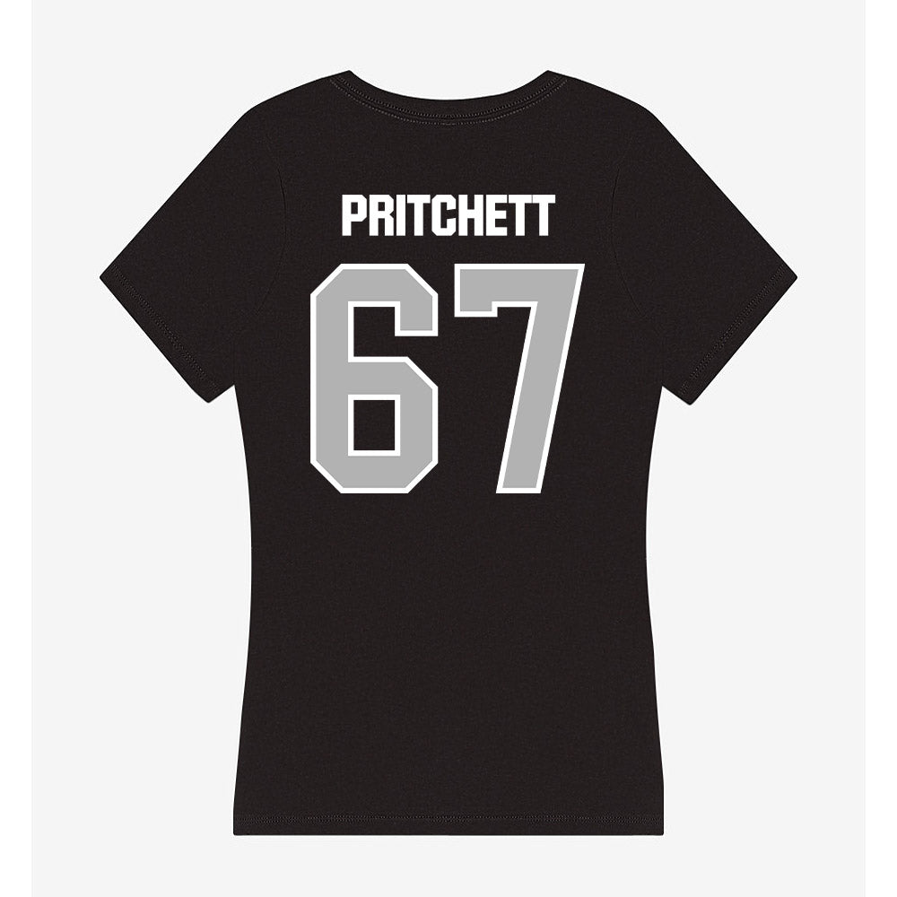Troy - NCAA Football : Trinton Pritchett - Women's V-Neck T-Shirt-1