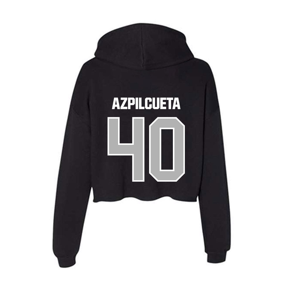 Troy - NCAA Baseball : Nico Azpilcueta - Women's Crop Fleece Hoodie-1