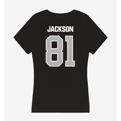 Troy - NCAA Football : JahMarren Jackson - Women's V-Neck T-Shirt-1