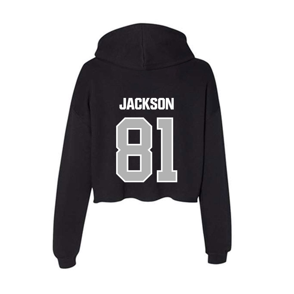 Troy - NCAA Football : JahMarren Jackson - Women's Crop Fleece Hoodie-1