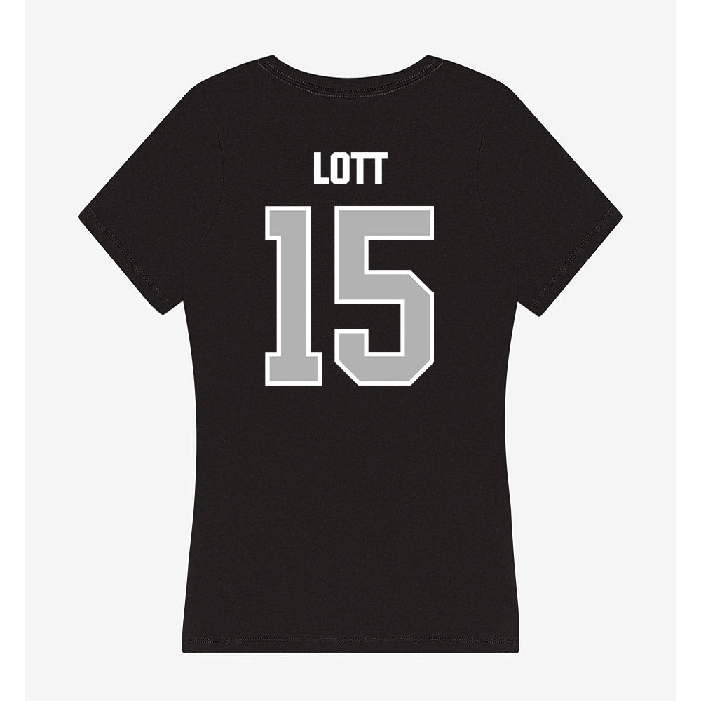 Troy - NCAA Football : TJ Lott - Women's V-Neck T-Shirt-1