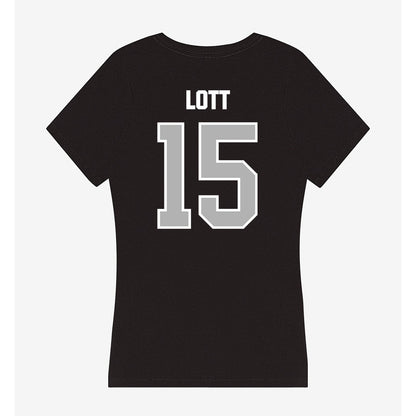 Troy - NCAA Football : TJ Lott - Women's V-Neck T-Shirt-1