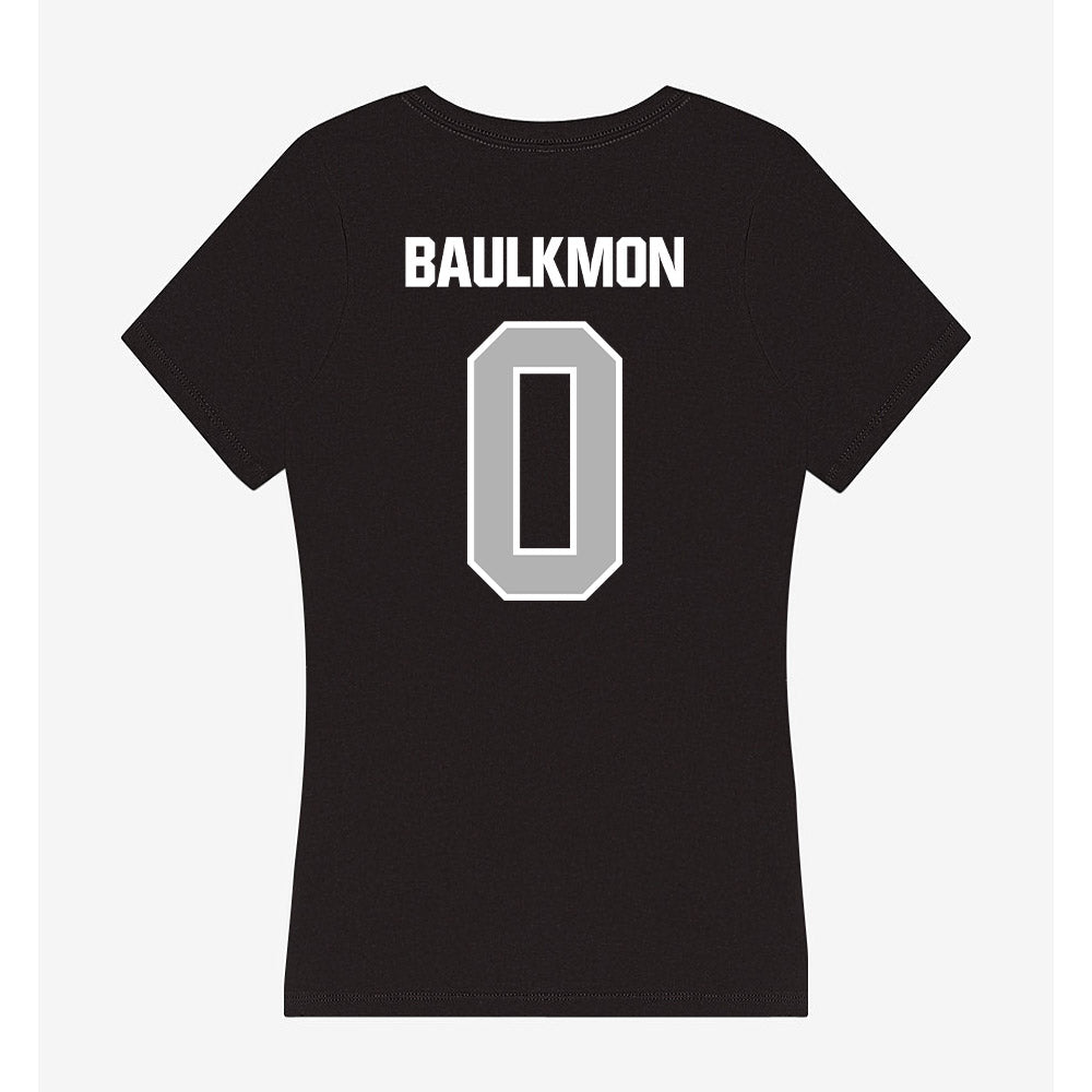 Troy - NCAA Women's Basketball : Kareem Baulkmon - Women's V-Neck T-Shirt-1