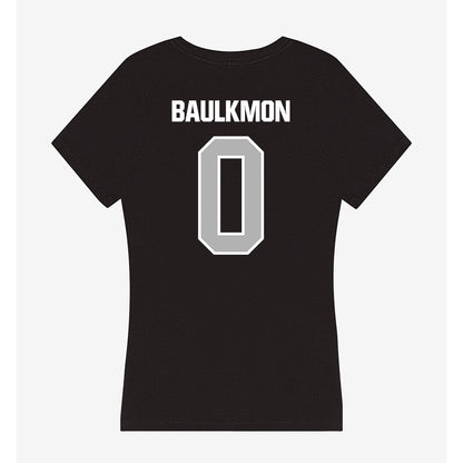 Troy - NCAA Women's Basketball : Kareem Baulkmon - Women's V-Neck T-Shirt-1