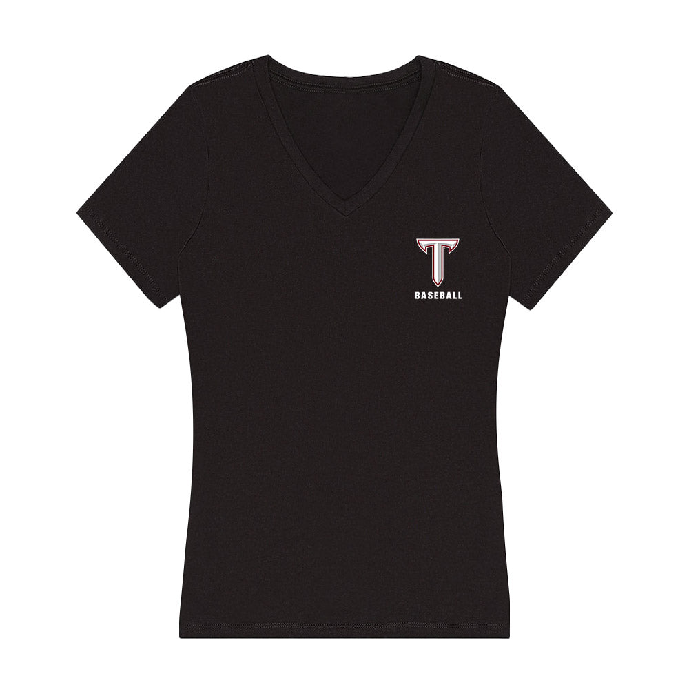 Troy - NCAA Baseball : James Janicki - Women's V-Neck T-Shirt-0